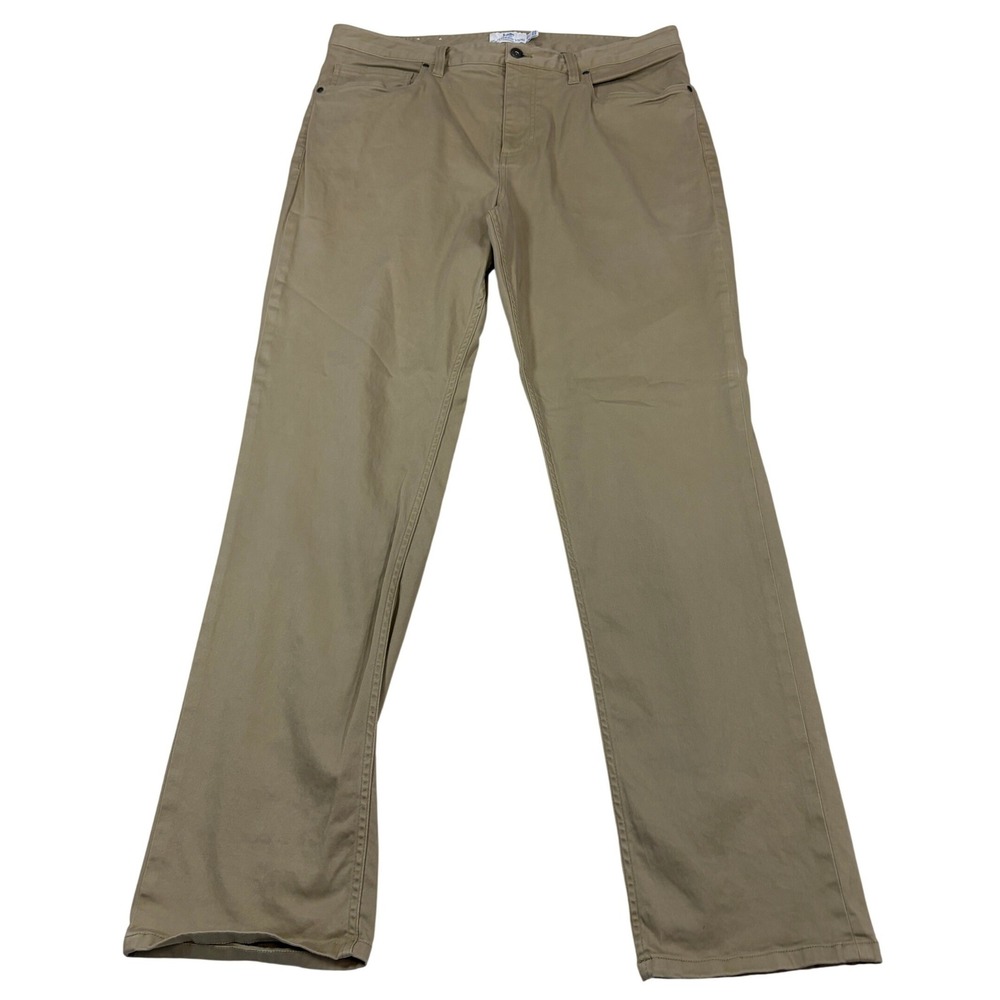 Southern Tide Sullivan Mens 36x32 Tan Khaki 5-Pocket Straight Leg Stretch Pants